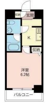 LASANTE品川シーサイドⅠ(1K/2階)の間取り写真
