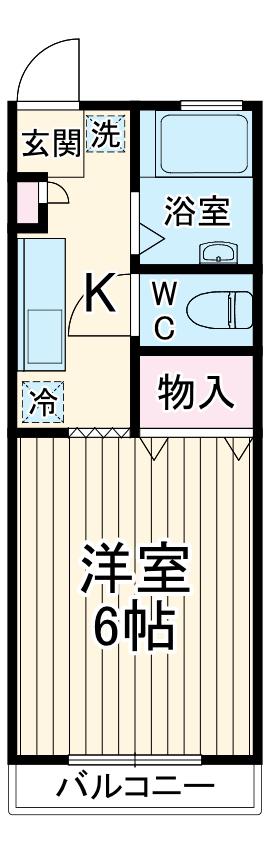 グレースハイム(ワンルーム/1階)の間取り写真