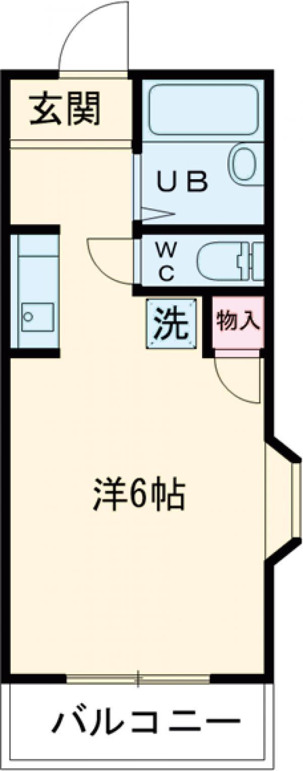 レジデンス森木(ワンルーム/2階)の間取り写真