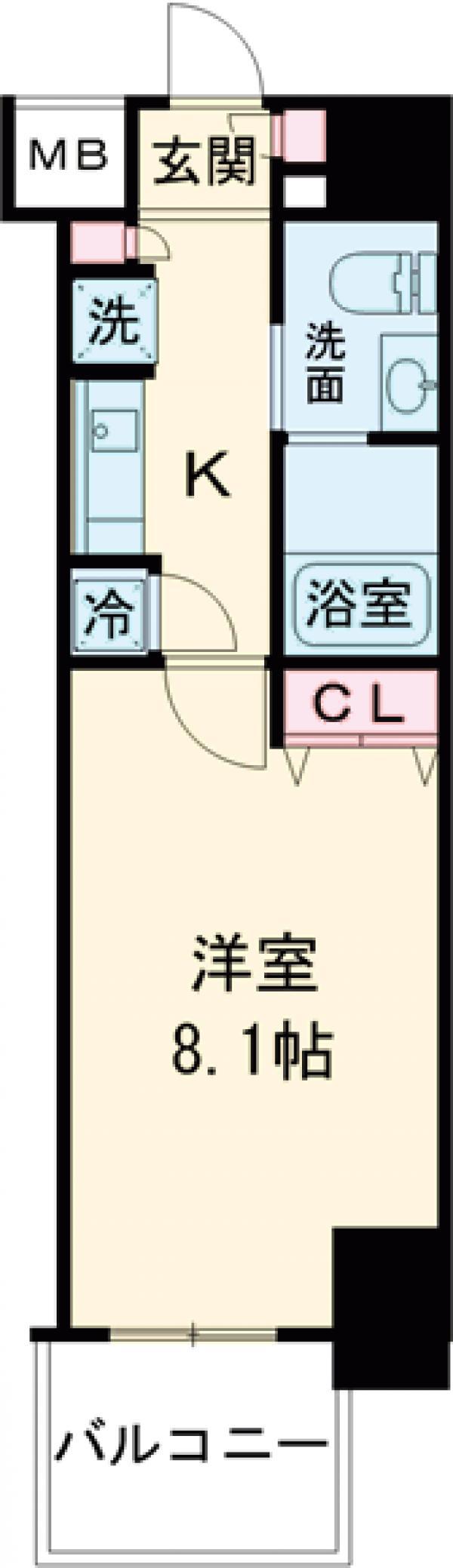 ライトハウス大塚(1K/5階)の間取り写真