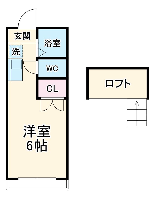 KAISER HOUSE(1K/2階)の間取り写真