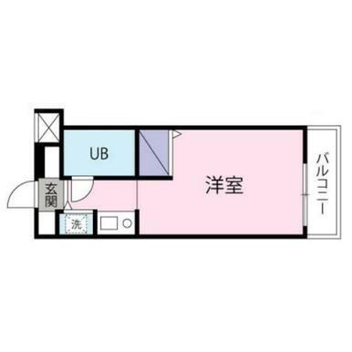 ジョイフル八王子(ワンルーム/5階)の間取り写真