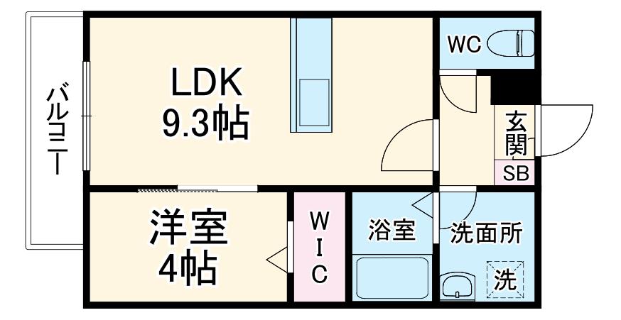 ジーメゾン見沼大和田ノアリア(1LDK/3階)の間取り写真