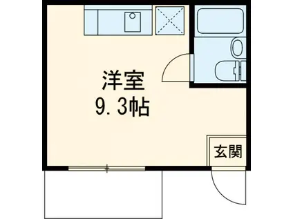 ハイムイサオ(ワンルーム/1階)の間取り写真