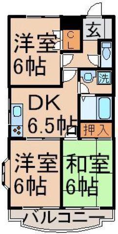 しゃんぐりらひる(2LDK/2階)の間取り写真