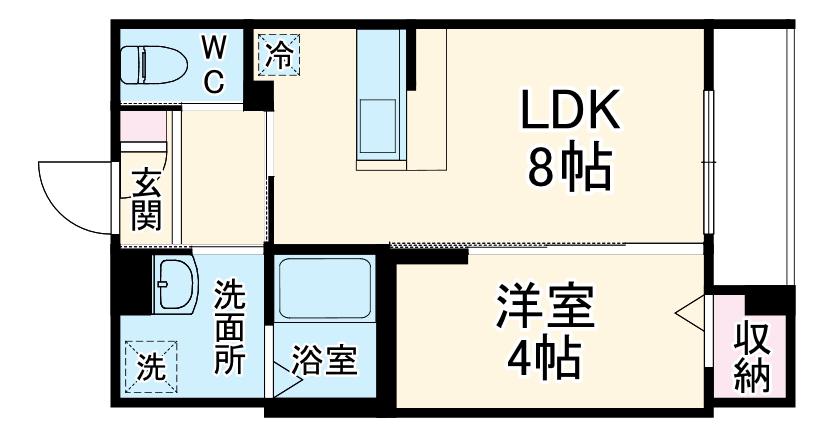 ROBOT HOME 西大宮Ⅳ(1LDK/1階)の間取り写真