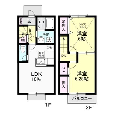 Ｃａｓａ　Ｆｅｌｉｃｅ(2LDK)の間取り写真