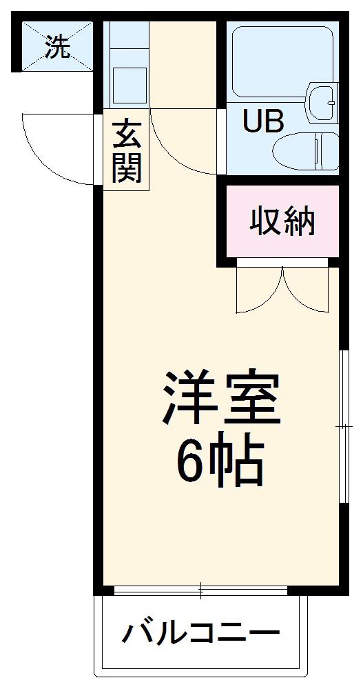 ホルツハウス(ワンルーム/1階)の間取り写真