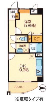 ロワール(1LDK/2階)の間取り写真