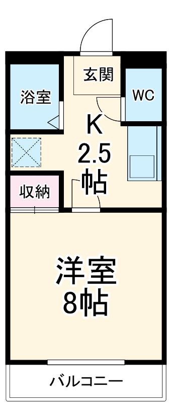 パセオ瑞穂(1K/3階)の間取り写真