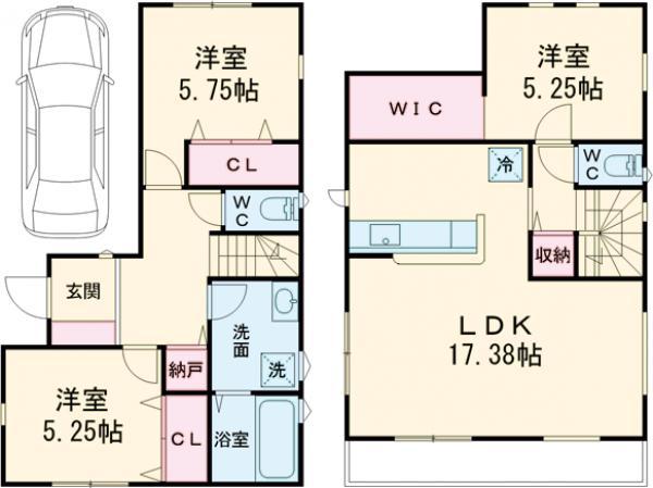 南海電鉄南海本線 和泉大宮駅 徒歩12分 2階建 築1年(3LDK)の間取り写真