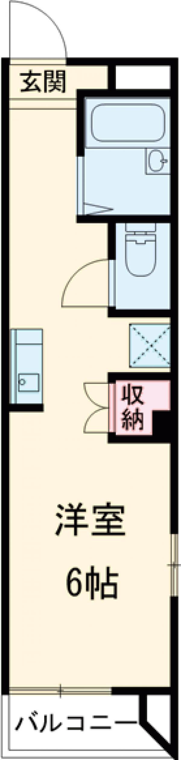 宮崎ビル(ワンルーム/3階)の間取り写真