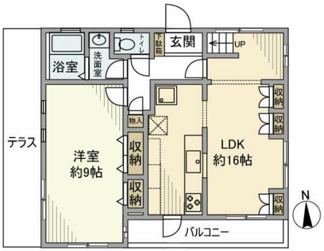 西武鉄道新宿線 田無駅 徒歩20分 2階建 築26年(1LDK)の間取り写真
