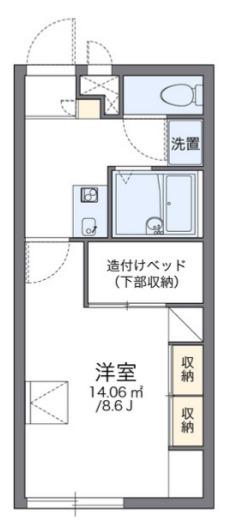 レオパレス池田(1K/2階)の間取り写真
