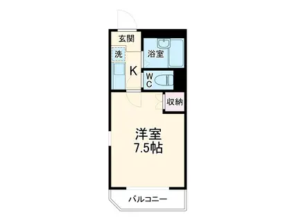 ハイム大樹(1K/3階)の間取り写真