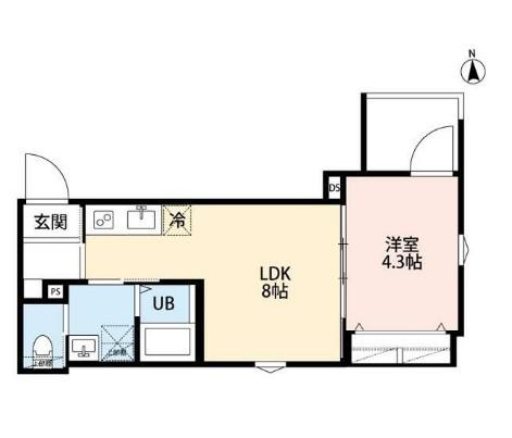 THE CULLINAN EST(1LDK/2階)の間取り写真