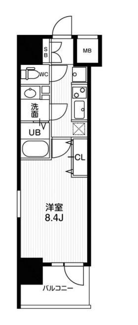 N-STAGE八王子(1K/6階)の間取り写真
