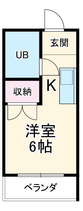 ドール大堀(ワンルーム/2階)の間取り写真