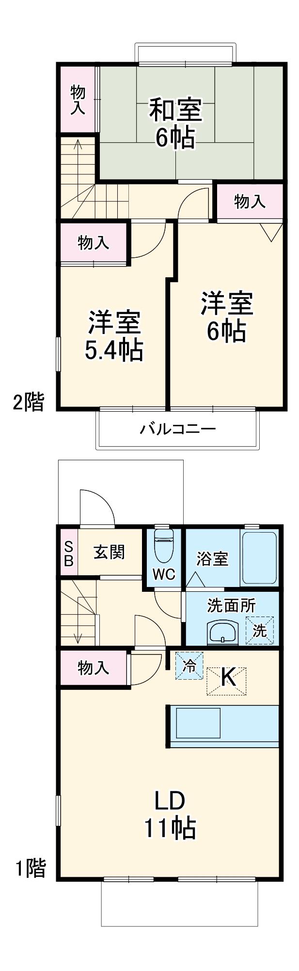 グリーンビレッヂおゆみ野(3LDK)の間取り写真