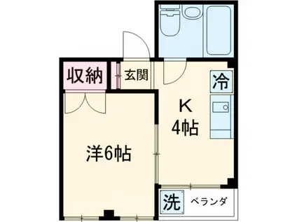 メゾンヤマダ(1K/2階)の間取り写真