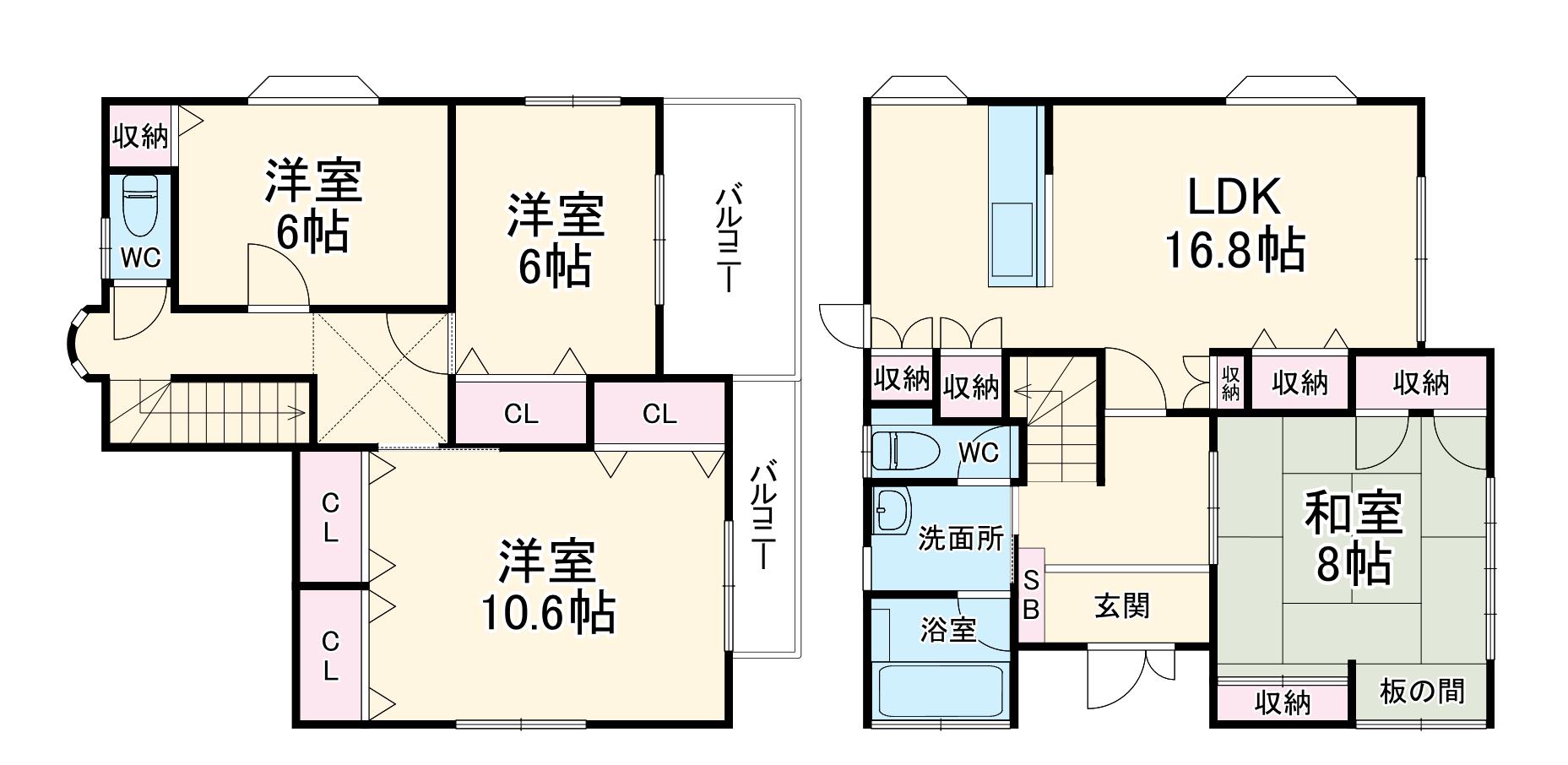 京成電鉄松戸線 薬園台駅 徒歩25分 2階建 築36年