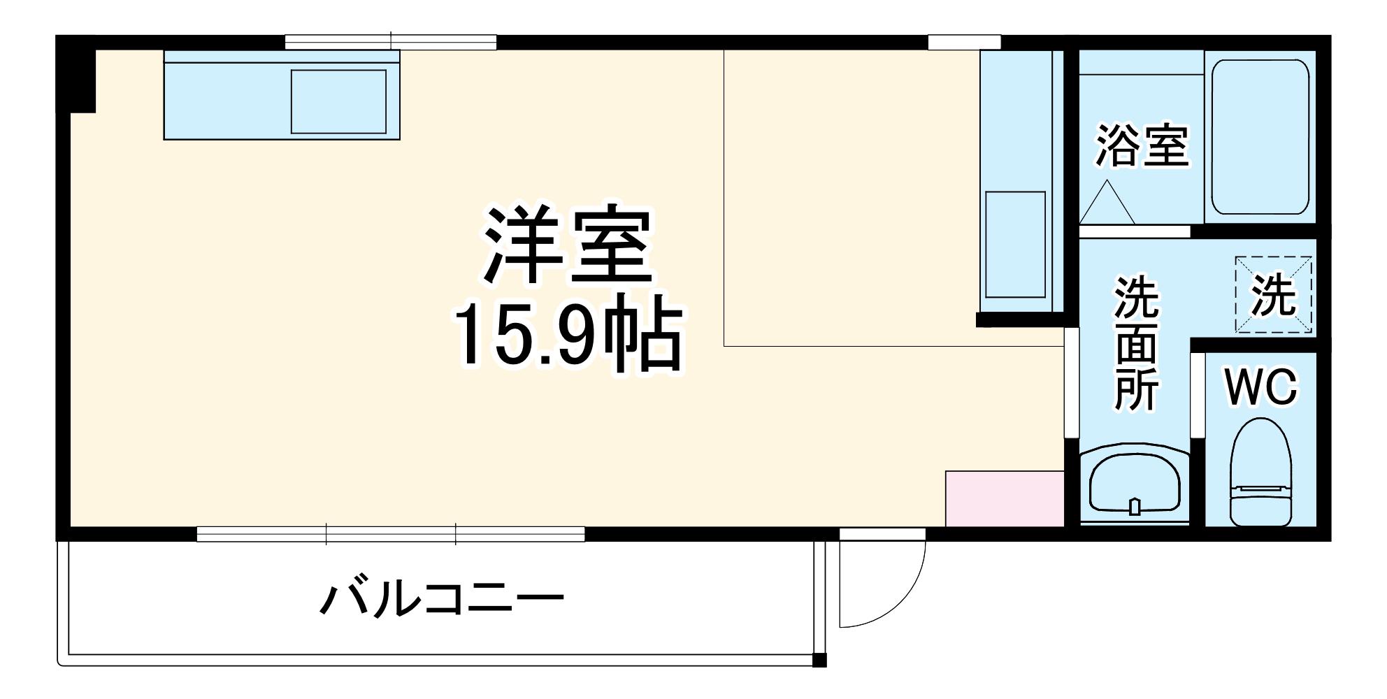 THE ORCHARD YAHATA C棟(1LDK/2階)の間取り写真