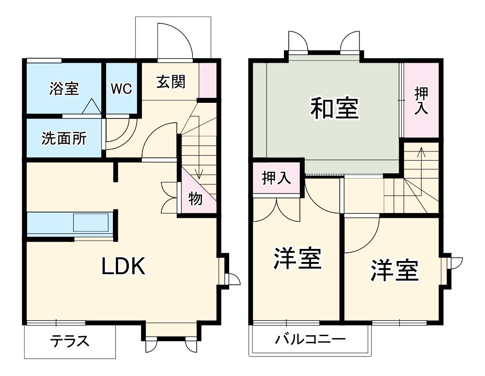 アネックス甘沼 A(3LDK)の間取り写真