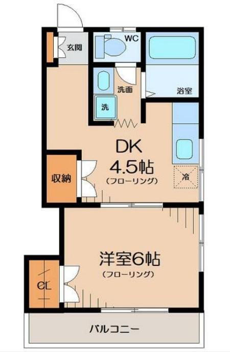 第2大しま荘(1DK/1階)の間取り写真
