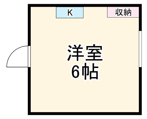 平塚市真田アパート(ワンルーム/2階)の間取り写真