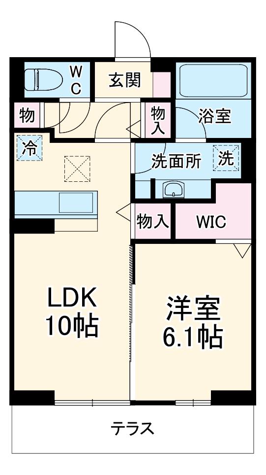 フレアⅡ(1LDK/1階)の間取り写真