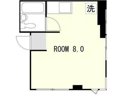 アクトビル(ワンルーム/2階)の間取り写真