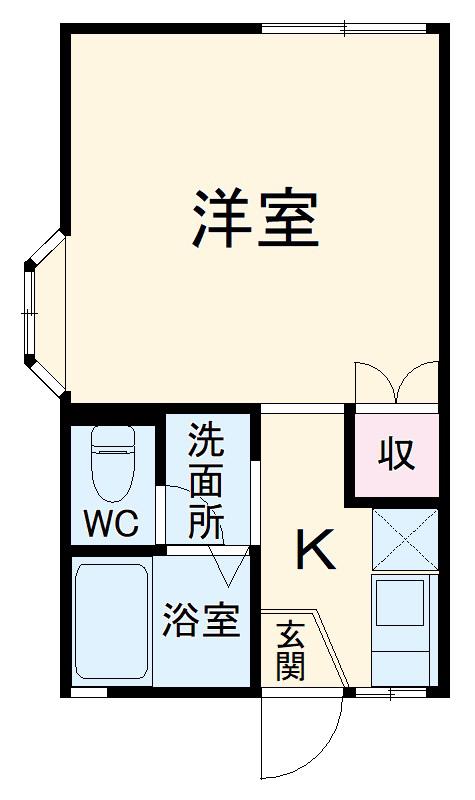 アビタシオン桜台(1K/1階)の間取り写真