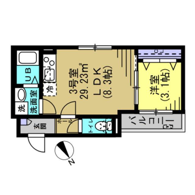 DK新松戸Ⅰ(1LDK/1階)の間取り写真