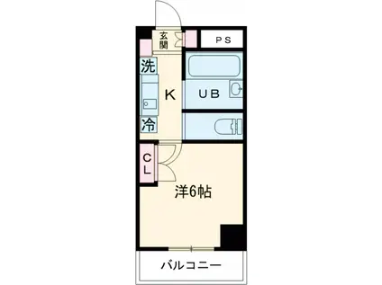 コットンハウス北町(1K/1階)の間取り写真