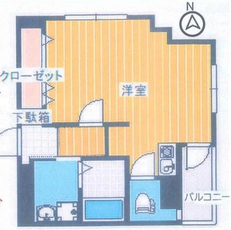 サクラ・ガーデンプレイス(ワンルーム/4階)の間取り写真