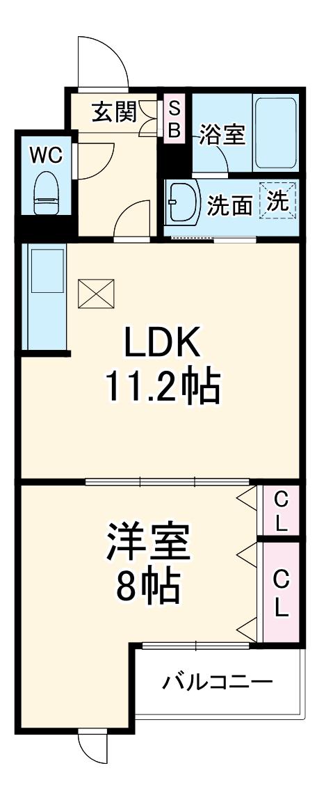 東武伊勢崎・大師線 せんげん台駅 徒歩13分 3階建 築2年(1LDK/3階)の間取り写真