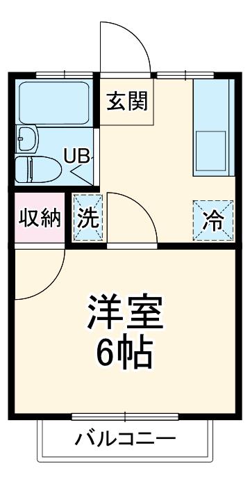 アリス木更津第一(1K/1階)の間取り写真