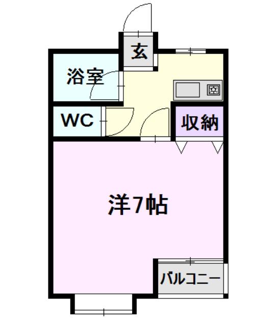 F・CUTE(1K/2階)の間取り写真