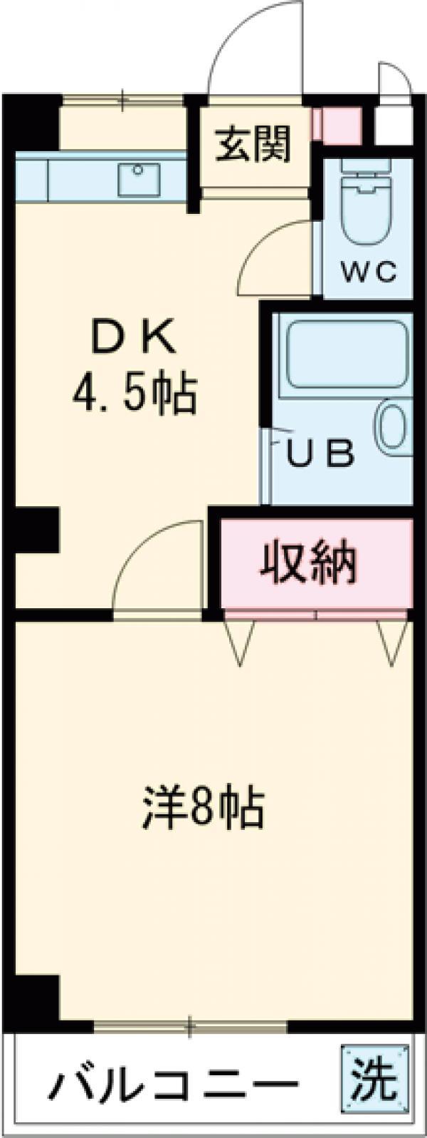 コーポ肥沼(1DK/2階)の間取り写真