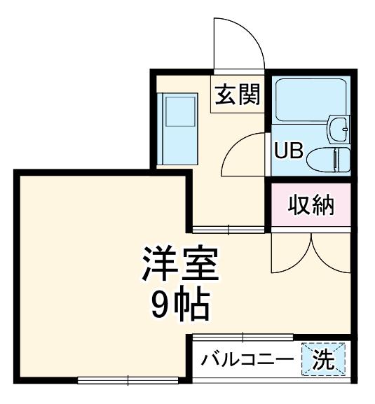 ドルチェ(1K/1階)の間取り写真
