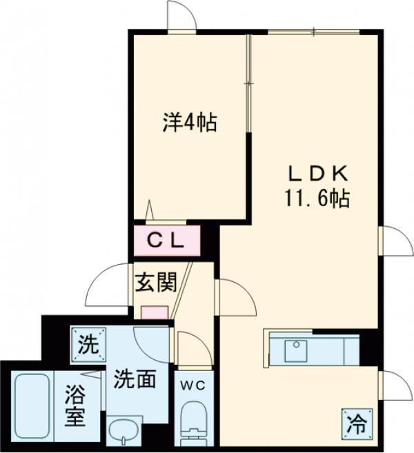 タスキSMART新大塚Ⅱ(1LDK/2階)の間取り写真
