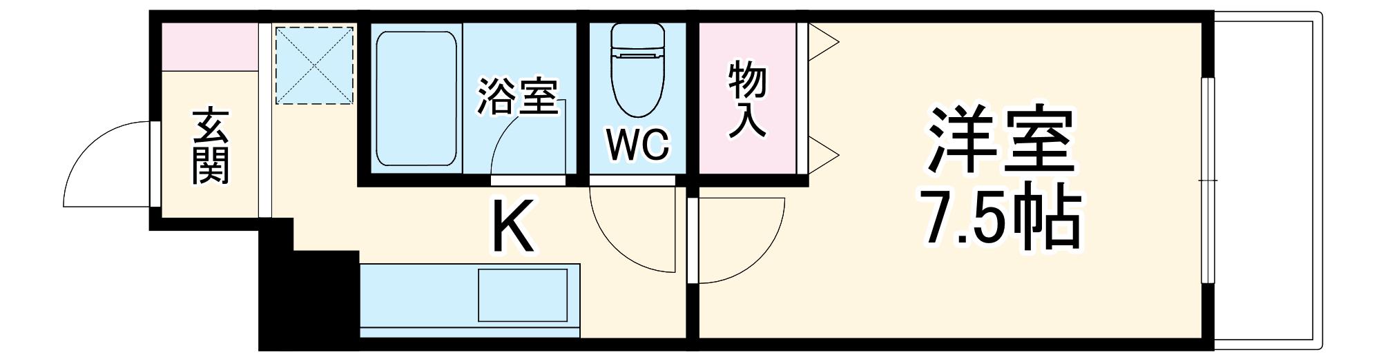 藤ビル(1K/4階)の間取り写真