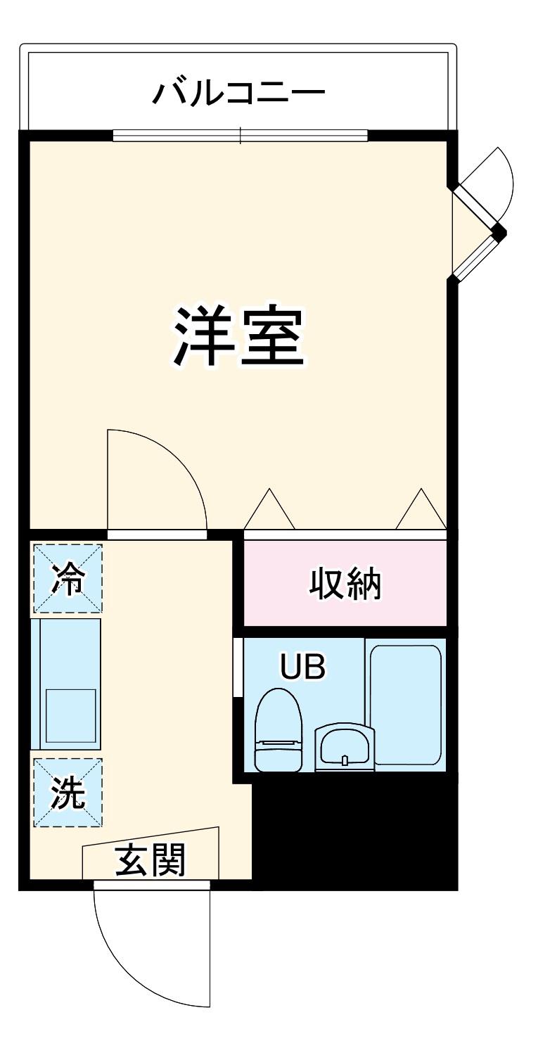 エクセル行徳(1K/5階)の間取り写真