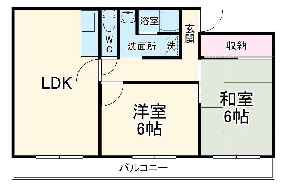 サンプラザ第1(3DK/2階)の間取り写真