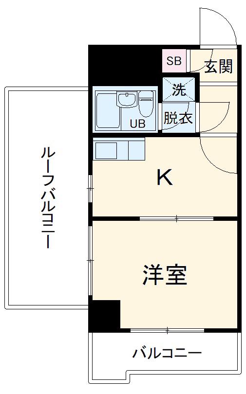 ライオンズマンション相模原第3(1DK/6階)の間取り写真