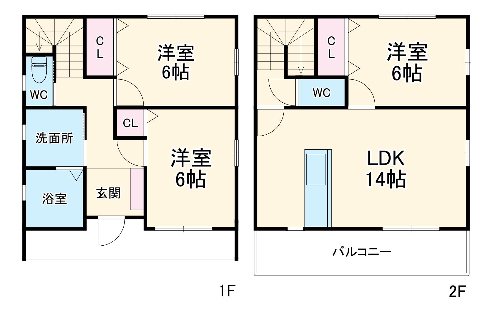 身延線 富士宮駅 徒歩21分 2階建 築11年(3LDK)の間取り写真