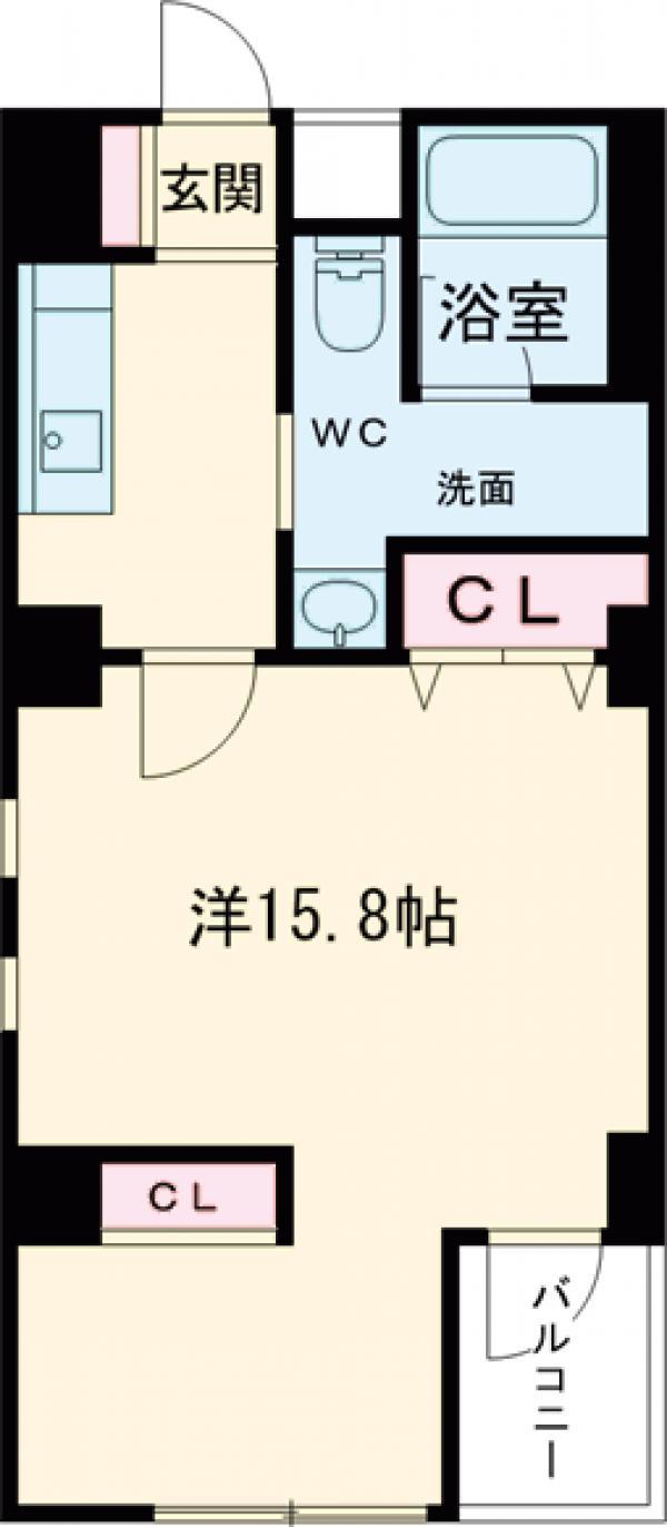 TAMONZ(1K/2階)の間取り写真