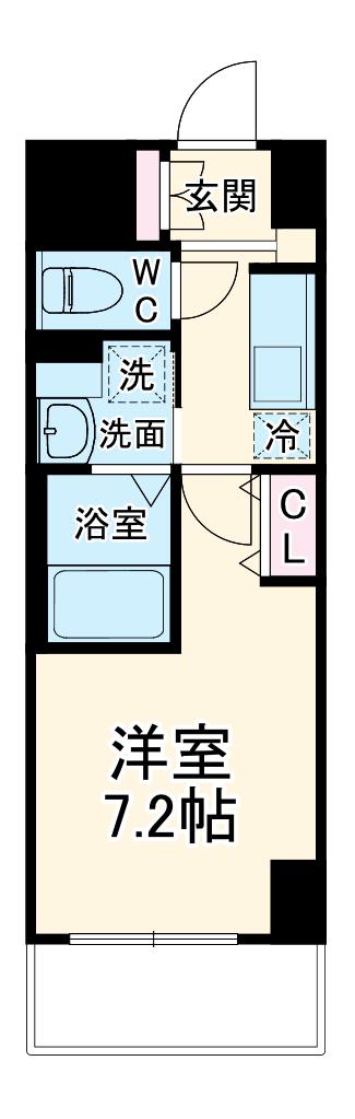 ヴェールシャルマン戸塚2(1K/3階)の間取り写真
