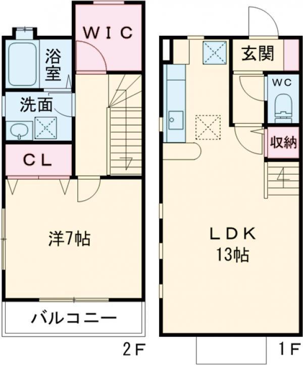 ヌーベルヴィラ(1LDK/1階)の間取り写真
