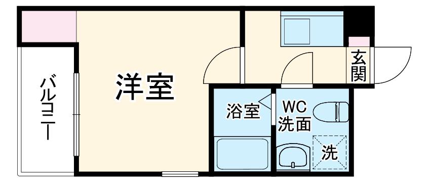 GLUCK船橋(1K/1階)の間取り写真